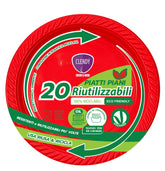 piatti riutilizzabili rossi